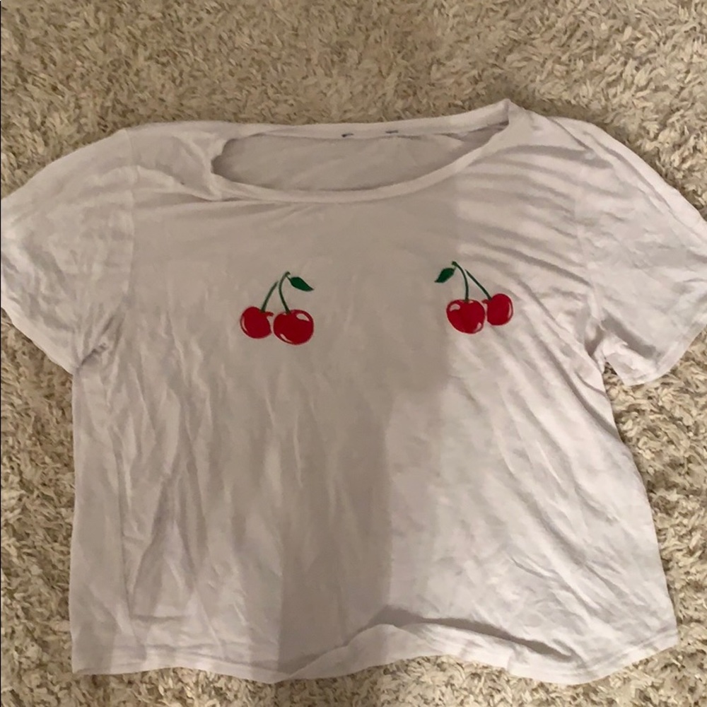 white crop top